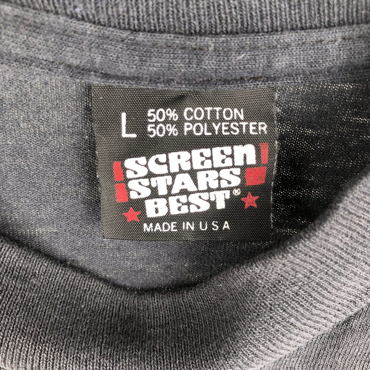 Vintage 1980'S Screen Stars Best Print T-Shirt, Made in USA, Men's Size Large cotton black type Vintage Second Hand
