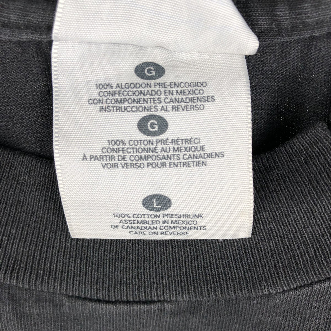 2000'S Gildan Heavy Weight Cotton Print T-Shirt, Men's Size L cotton black type Vintage Second Hand