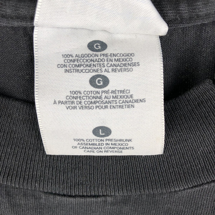 2000'S Gildan Heavy Weight Cotton Print T-Shirt, Men's Size L cotton black type Vintage Second Hand