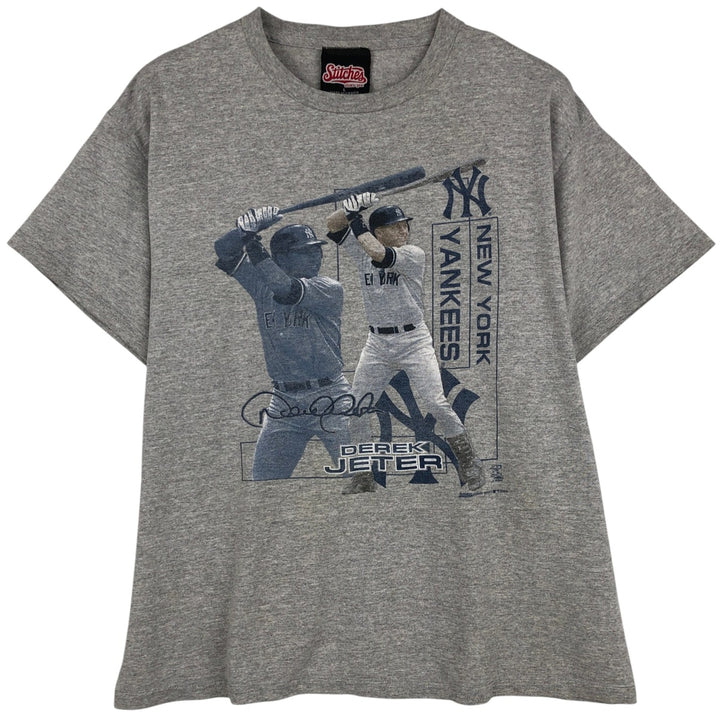 2000'S Stitches MLB New York Yankees Sports Print T-Shirt, Men's Size L (approx.) cotton gray type Vintage Second Hand
