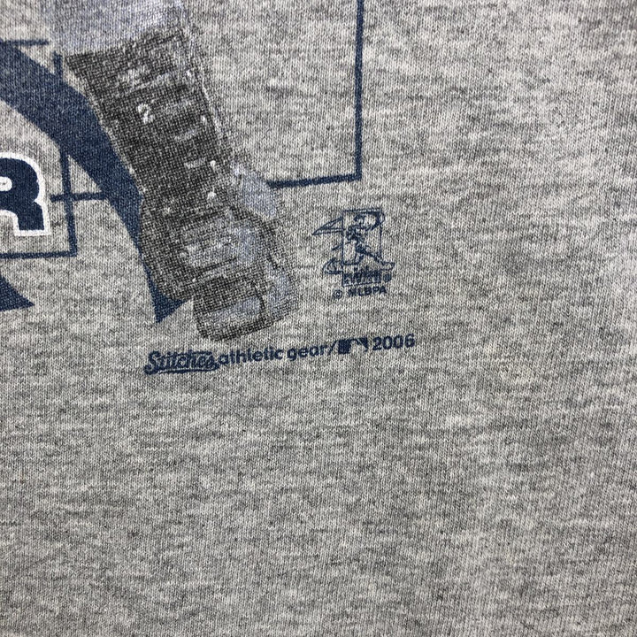 2000'S Stitches MLB New York Yankees Sports Print T-Shirt, Men's Size L (approx.) cotton gray type Vintage Second Hand