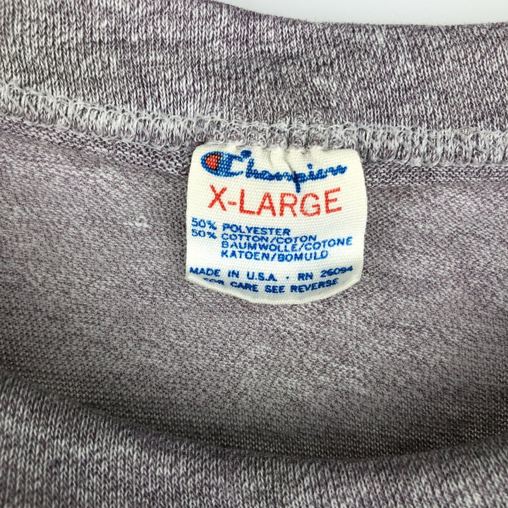 1980'S Champion Tricot Tag Notre Dame University Triple Print College T-Shirt, Made in USA, Men's XL cotton purple type Vintage Second Hand