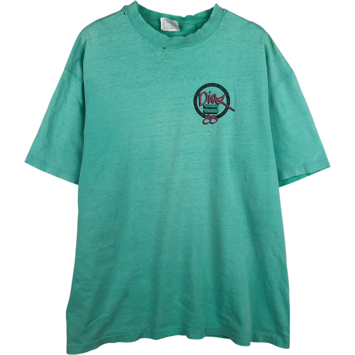 Vintage 1980'S Hanes BEEFY-T Blue Tag College T-Shirt, Made in USA, Men's Size XL cotton Mint green Vintage Second Hand