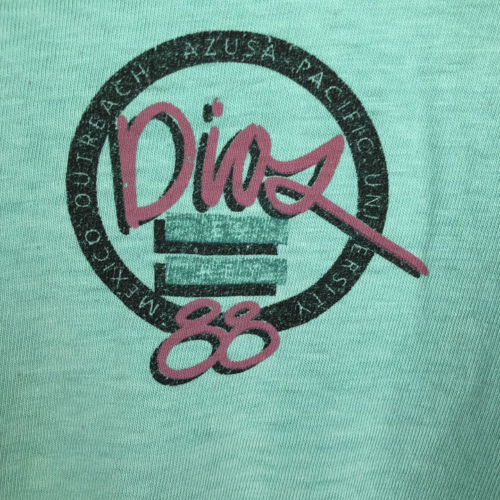 Vintage 1980'S Hanes BEEFY-T Blue Tag College T-Shirt, Made in USA, Men's Size XL cotton Mint green Vintage Second Hand