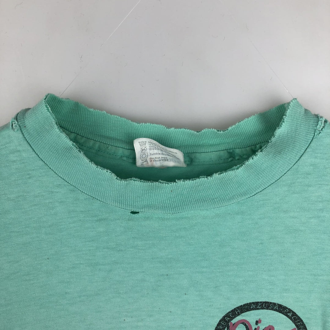 Vintage 1980'S Hanes BEEFY-T Blue Tag College T-Shirt, Made in USA, Men's Size XL cotton Mint green Vintage Second Hand