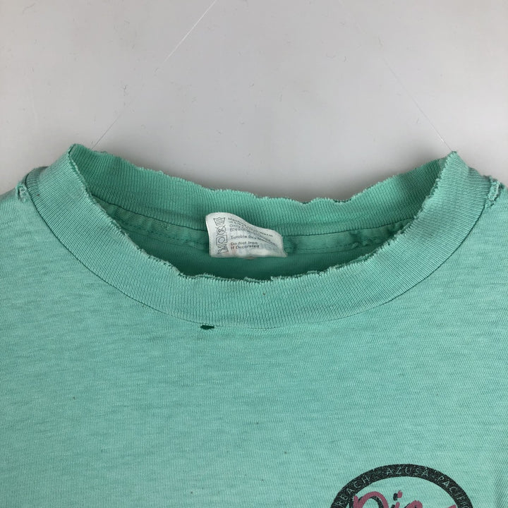 Vintage 1980'S Hanes BEEFY-T Blue Tag College T-Shirt, Made in USA, Men's Size XL cotton Mint green Vintage Second Hand
