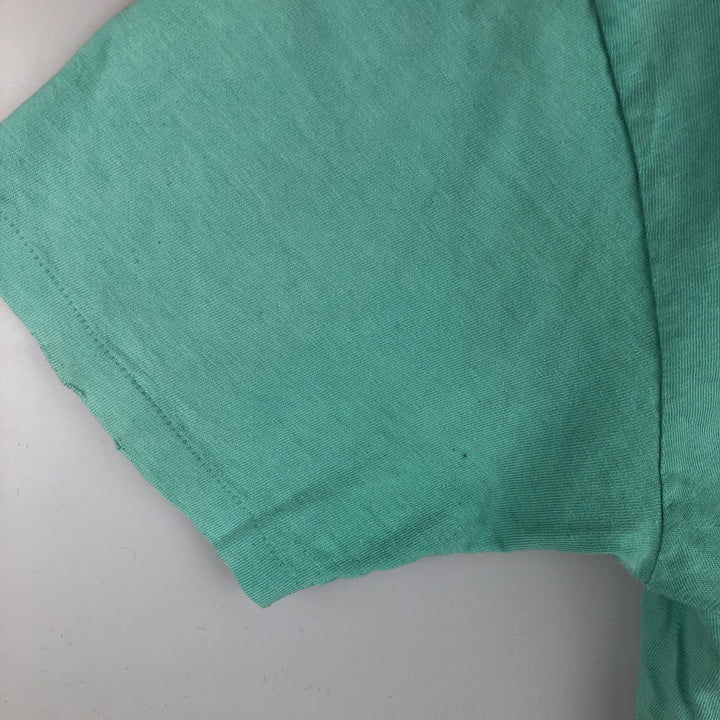 Vintage 1980'S Hanes BEEFY-T Blue Tag College T-Shirt, Made in USA, Men's Size XL cotton Mint green Vintage Second Hand