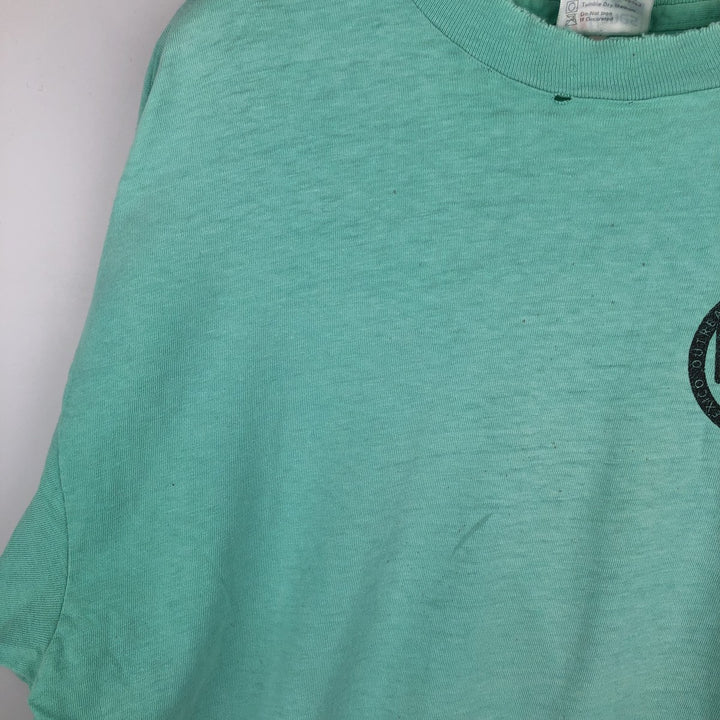 Vintage 1980'S Hanes BEEFY-T Blue Tag College T-Shirt, Made in USA, Men's Size XL cotton Mint green Vintage Second Hand