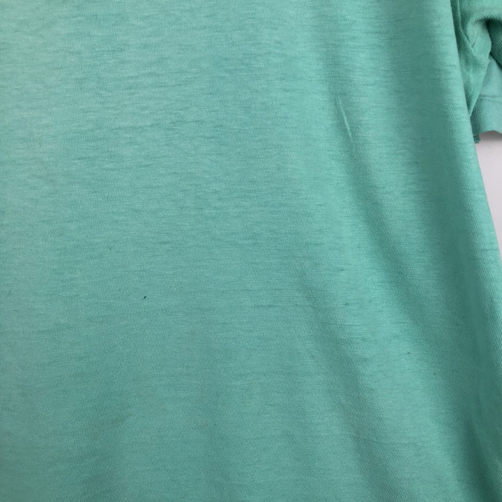Vintage 1980'S Hanes BEEFY-T Blue Tag College T-Shirt, Made in USA, Men's Size XL cotton Mint green Vintage Second Hand