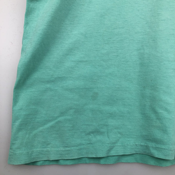 Vintage 1980'S Hanes BEEFY-T Blue Tag College T-Shirt, Made in USA, Men's Size XL cotton Mint green Vintage Second Hand