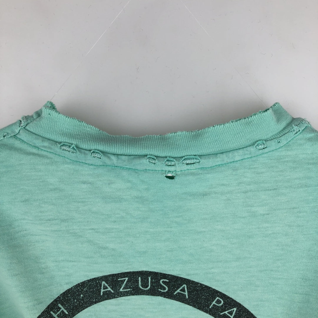 Vintage 1980'S Hanes BEEFY-T Blue Tag College T-Shirt, Made in USA, Men's Size XL cotton Mint green Vintage Second Hand