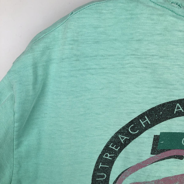 Vintage 1980'S Hanes BEEFY-T Blue Tag College T-Shirt, Made in USA, Men's Size XL cotton Mint green Vintage Second Hand