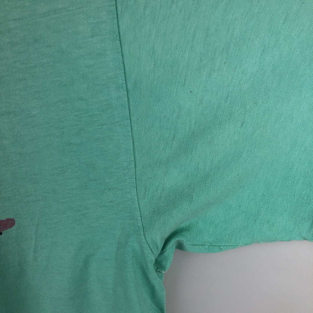 Vintage 1980'S Hanes BEEFY-T Blue Tag College T-Shirt, Made in USA, Men's Size XL cotton Mint green Vintage Second Hand