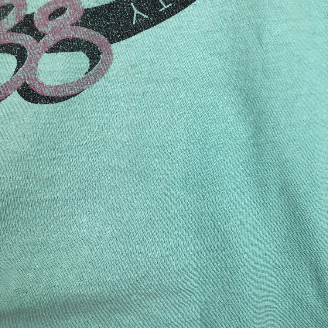 Vintage 1980'S Hanes BEEFY-T Blue Tag College T-Shirt, Made in USA, Men's Size XL cotton Mint green Vintage Second Hand