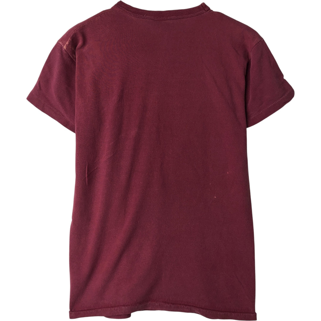 Vintage 70'S Russell printed T-shirt, made in the USA, size L for men cotton Red type red-purple Vintage Second Hand