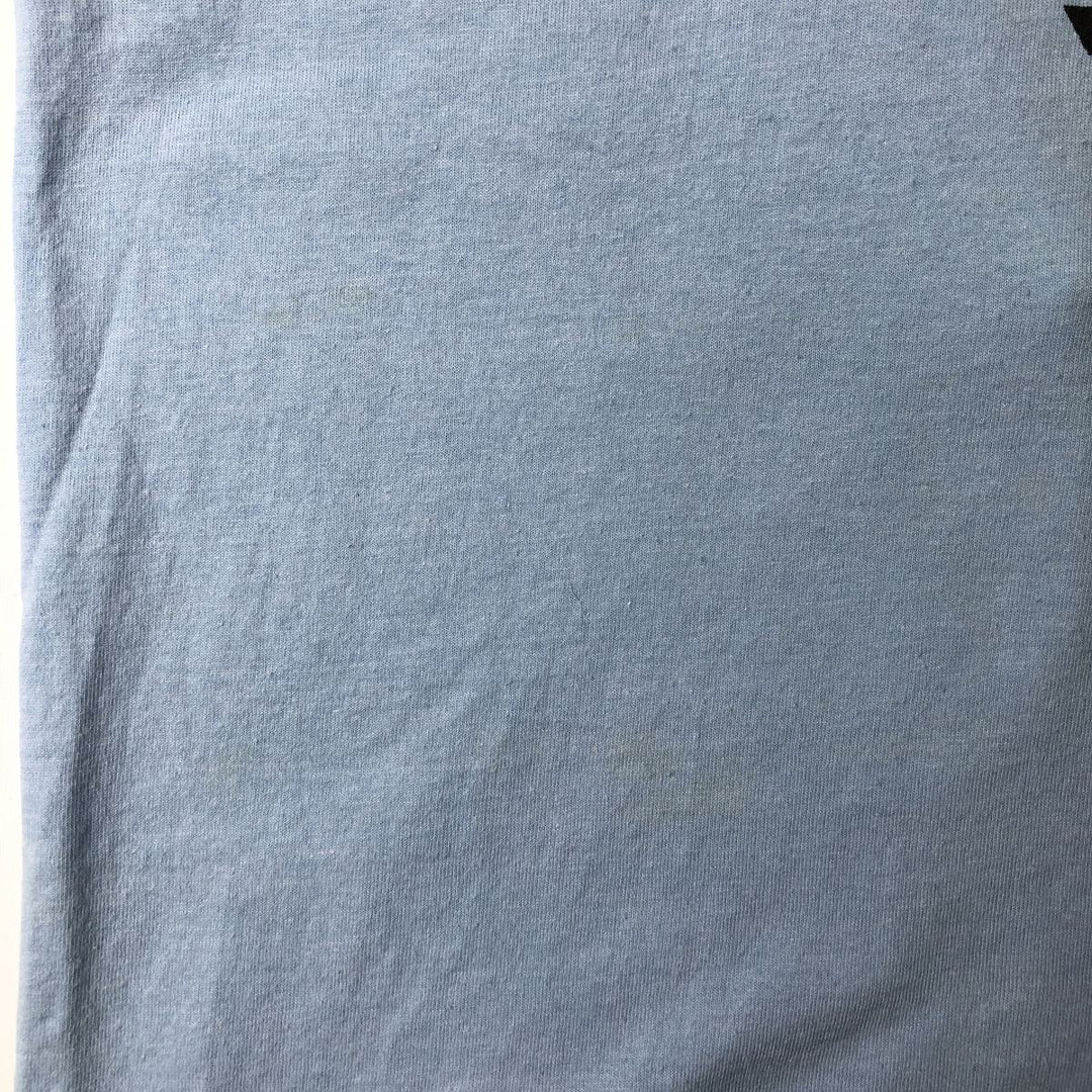 90'S SCREEN STARS Printed T-shirt Made in USA Men's M Vintage cotton Blue type light blue Vintage Second Hand