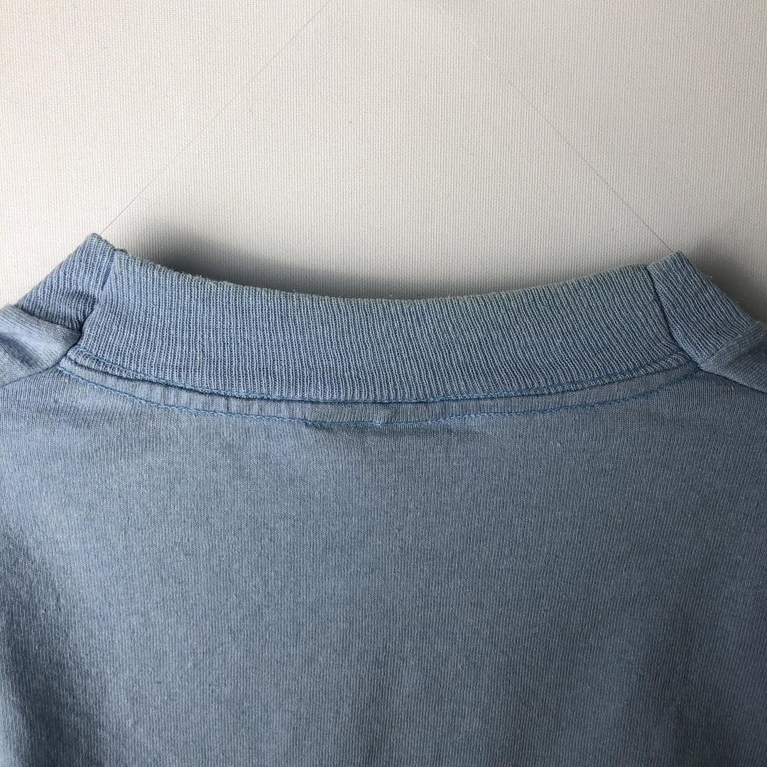 90'S SCREEN STARS Printed T-shirt Made in USA Men's M Vintage cotton Blue type light blue Vintage Second Hand