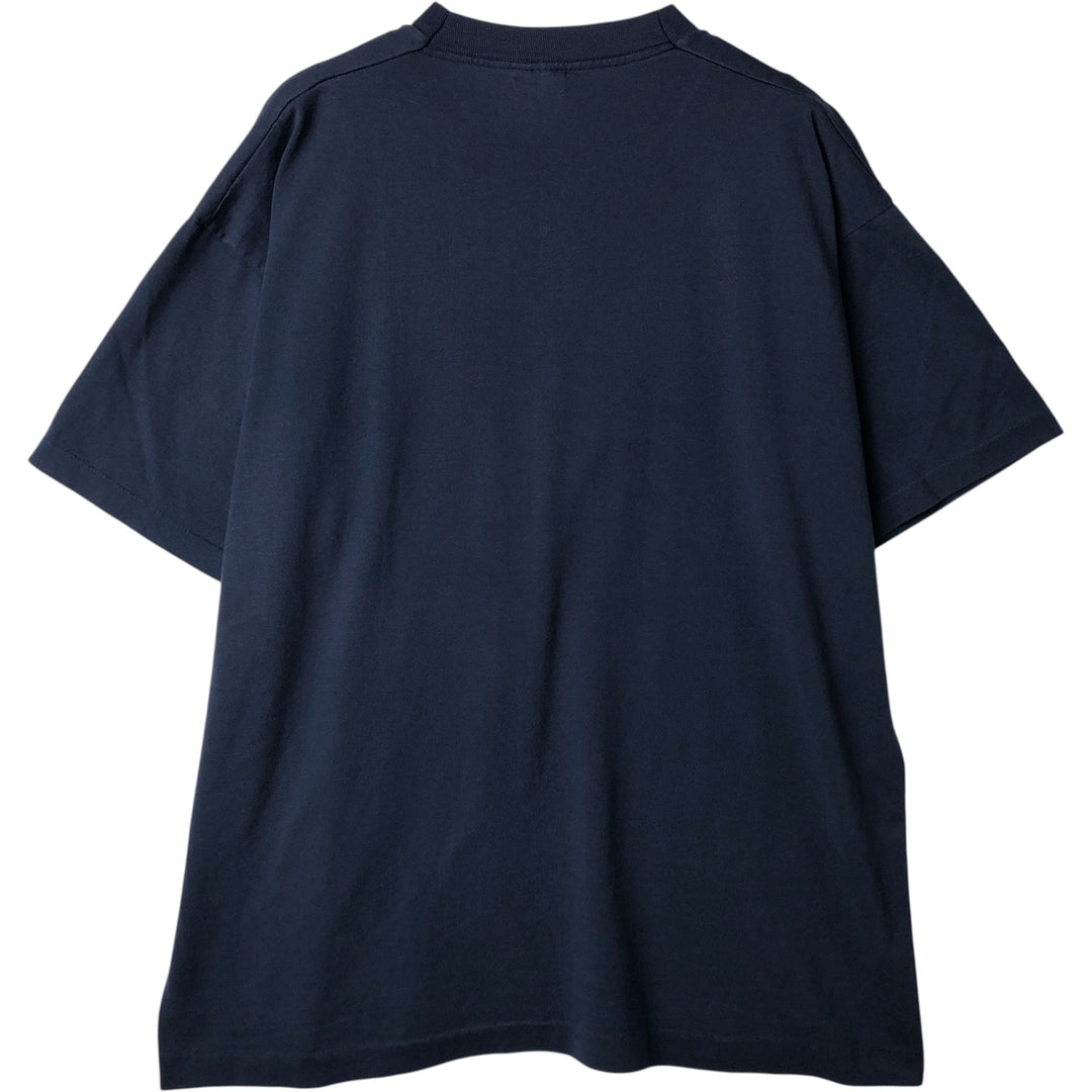 90'S Fruit of the Loom Best Print T-Shirt, Made in Canada, Men's XL, Vintage cotton navy blue type Vintage Second Hand