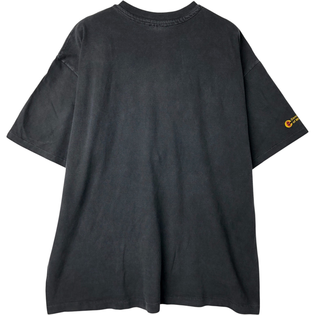 90'S Hanes BEEFY-T Advertising T-shirt Made in USA Men's XL Vintage cotton black type Vintage Second Hand
