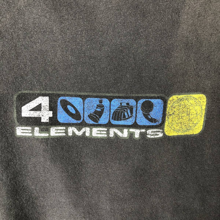 90'S Tultex 4 Elements Band T-Shirt, Men's Size L cotton Charcoal Vintage Second Hand