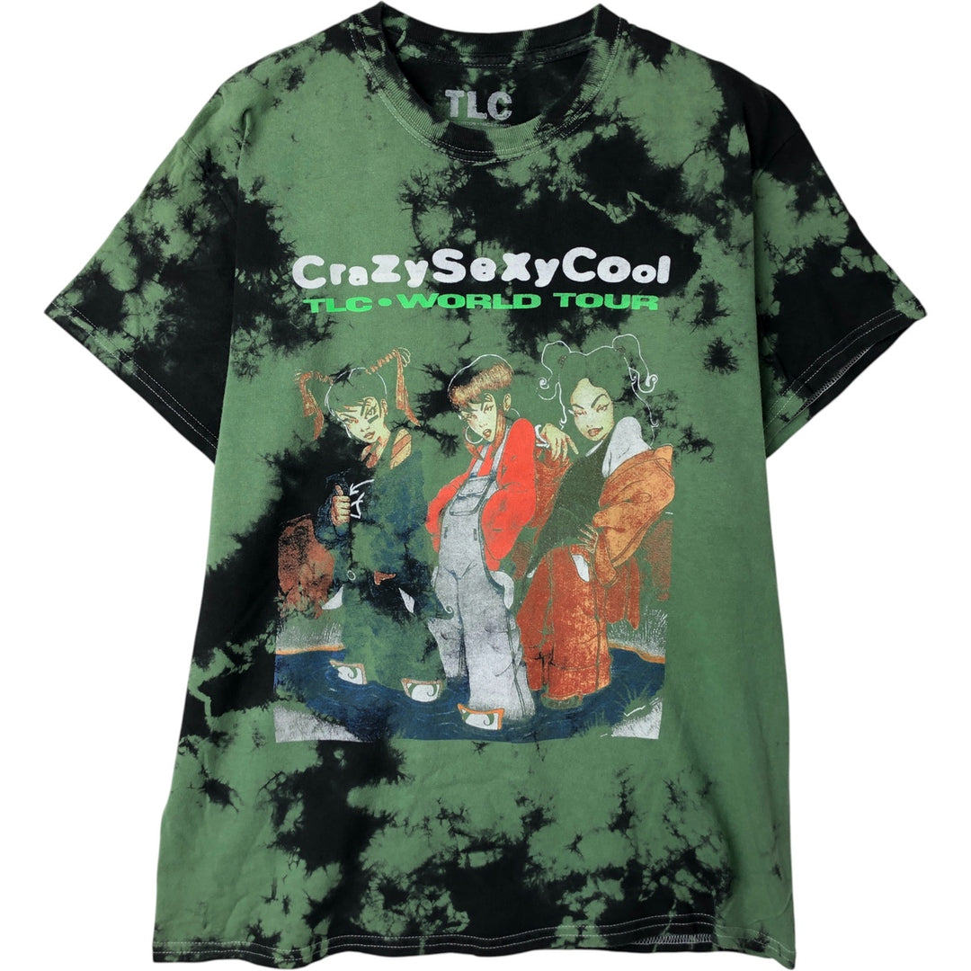 TLC Rap T-Shirt, Men's Size Medium cotton Khaki type sage green Vintage Second Hand