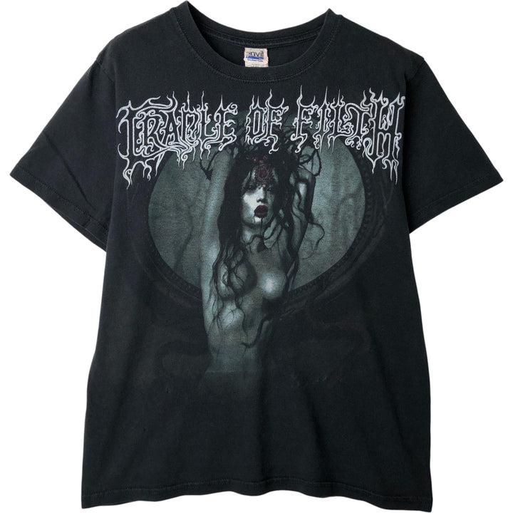 Anvil CRADLE OF FILTH Band T-Shirt, Men's Size Small cotton black type Vintage Second Hand