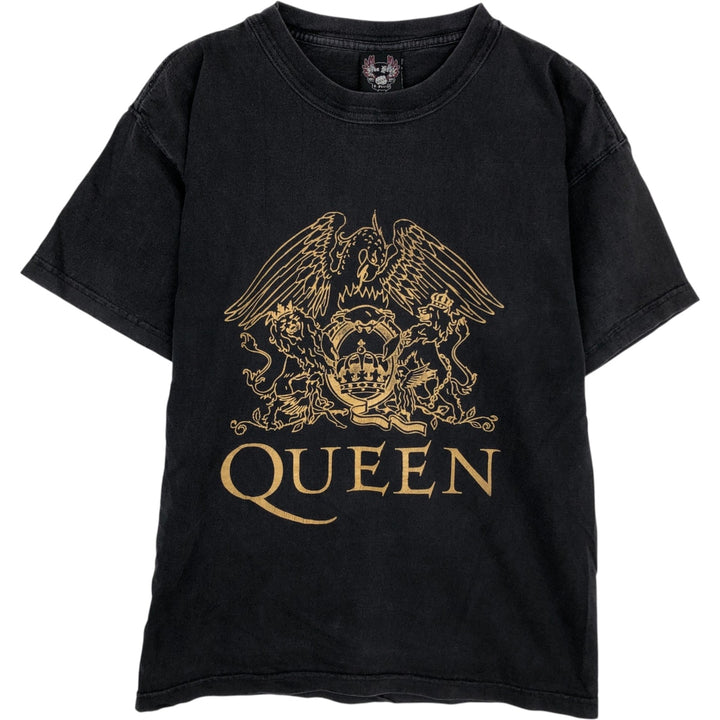 QUEEN Band T-shirt, Men's XL size cotton black type Vintage Second Hand