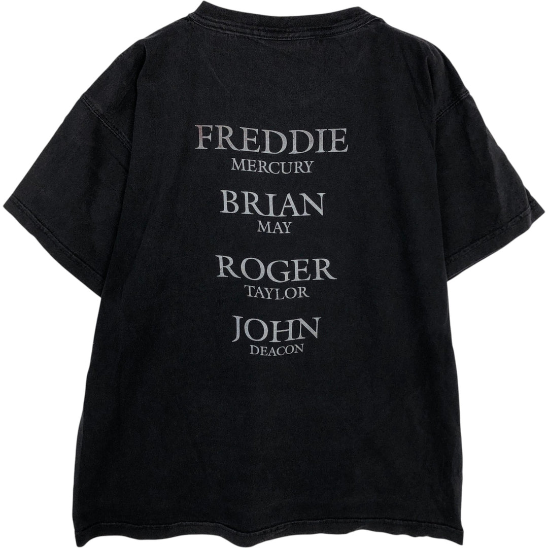 QUEEN Band T-shirt, Men's XL size cotton black type Vintage Second Hand