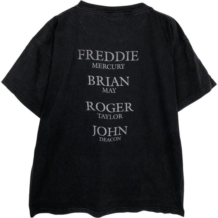 QUEEN Band T-shirt, Men's XL size cotton black type Vintage Second Hand