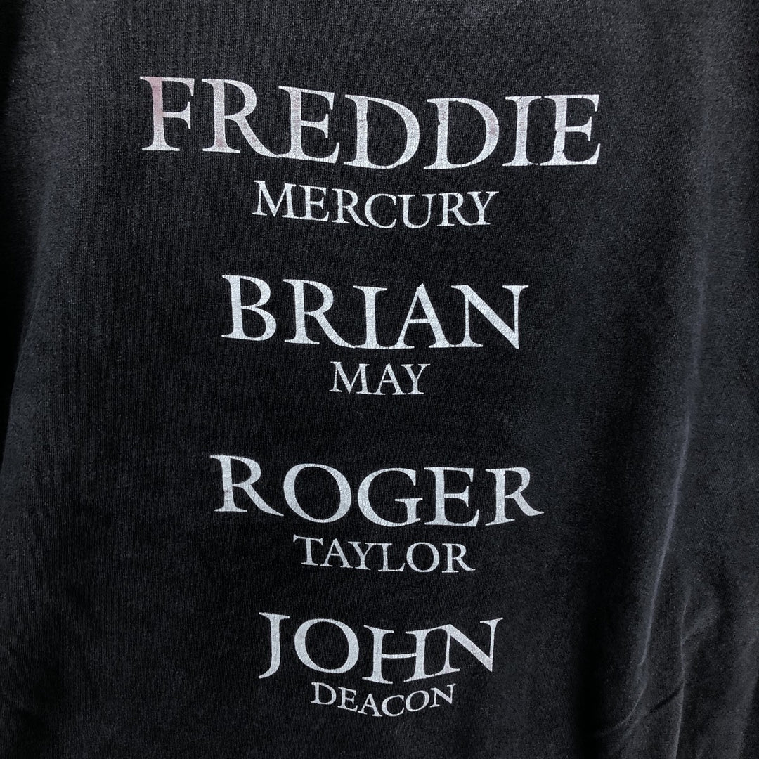 QUEEN Band T-shirt, Men's XL size cotton black type Vintage Second Hand