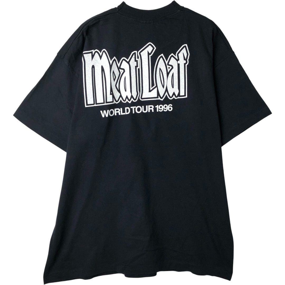 90'S Screen Stars by Fruit of the Loom Meat Loaf Band T-Shirt, Men's XL, Vintage cotton black type Vintage Second Hand
