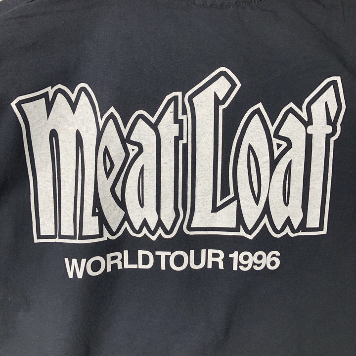 90'S Screen Stars by Fruit of the Loom Meat Loaf Band T-Shirt, Men's XL, Vintage cotton black type Vintage Second Hand
