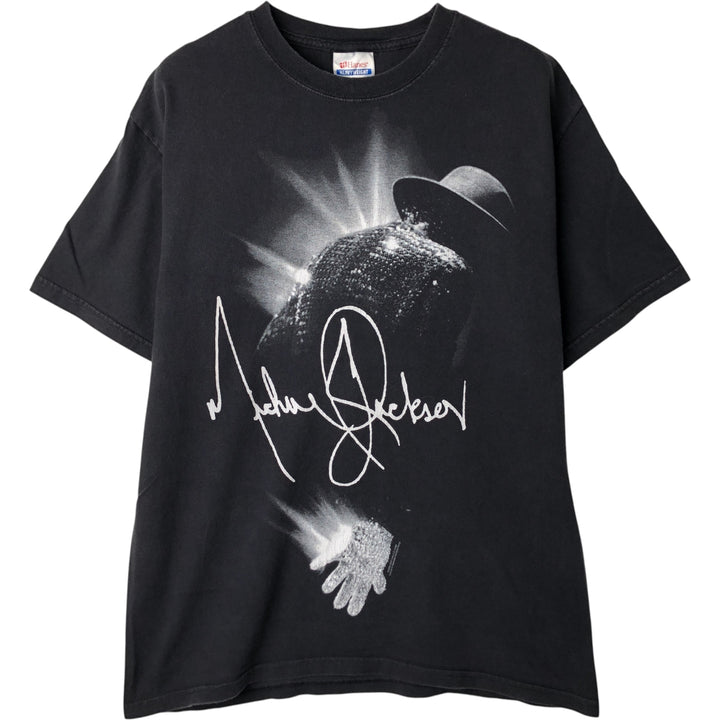 2000'S Hanes Heavyweight Michael Jackson Band T-Shirt, Men's Medium cotton black type Vintage Second Hand