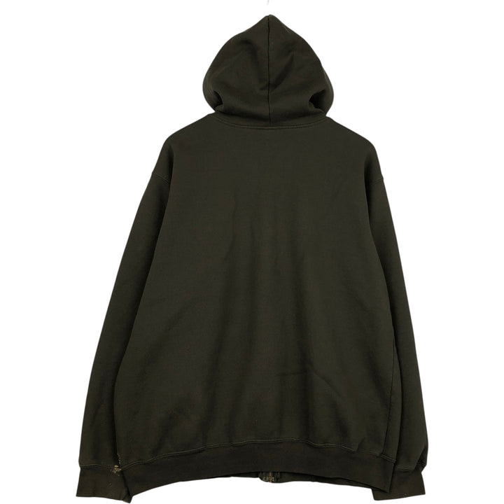 Carhartt Sweat Full Zip Hoodie Men's L size cotton Khaki type Vintage Second Hand