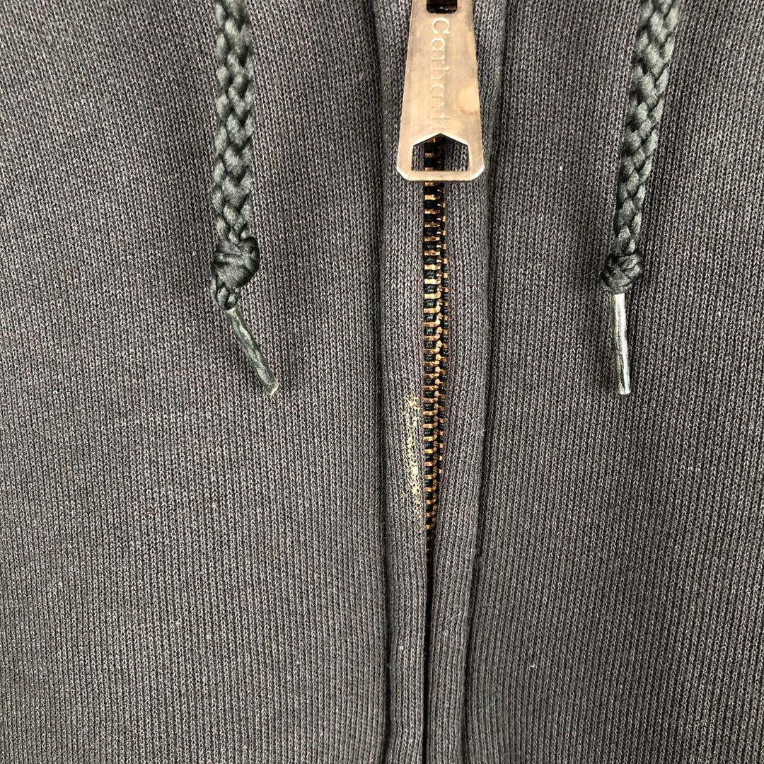 Carhartt Sweat Full Zip Hoodie Men's L size cotton Khaki type Vintage Second Hand