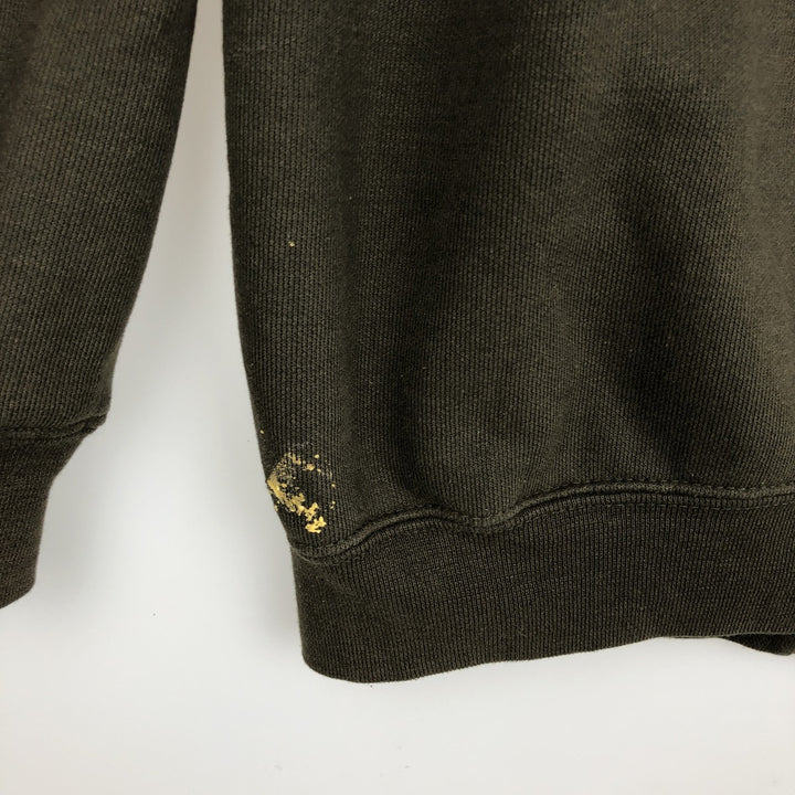 Carhartt Sweat Full Zip Hoodie Men's L size cotton Khaki type Vintage Second Hand