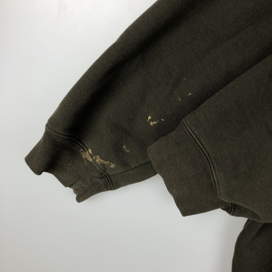 Carhartt Sweat Full Zip Hoodie Men's L size cotton Khaki type Vintage Second Hand