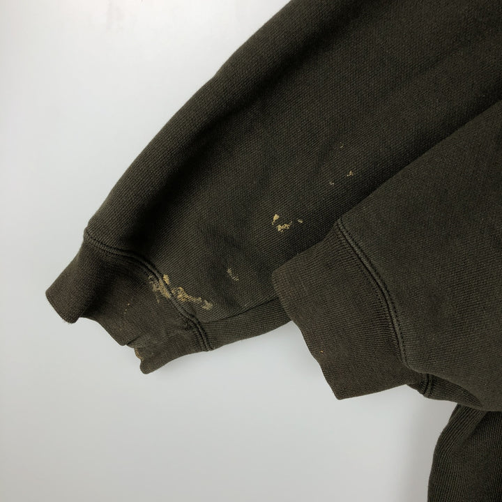 Carhartt Sweat Full Zip Hoodie Men's L size cotton Khaki type Vintage Second Hand