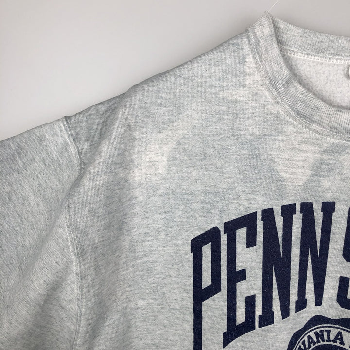 Vintage 1990'S PENN STATE University College Sweatshirt, Men's Size L cotton gray type Vintage Second Hand