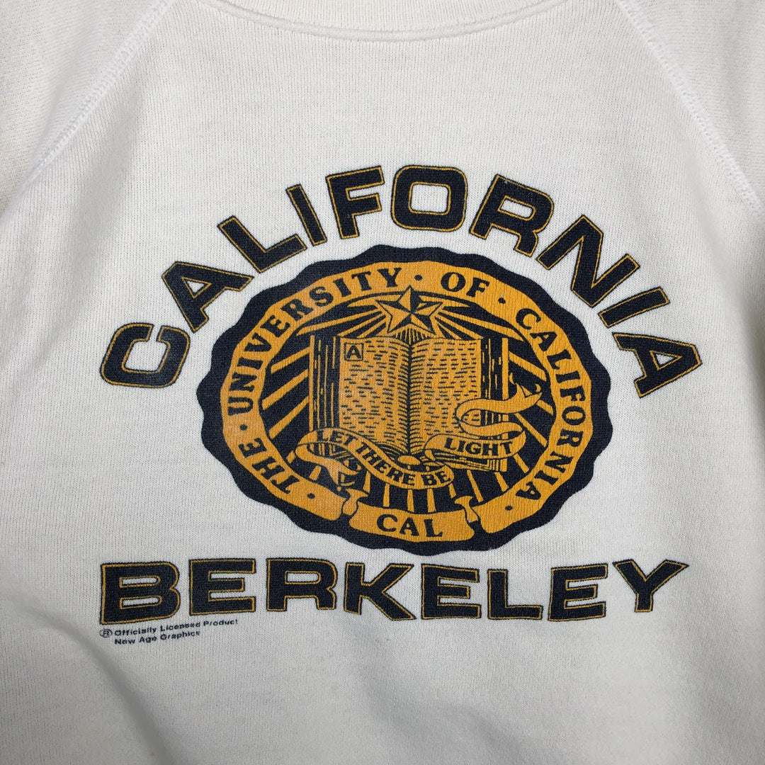 Vintage 1980'S Hanes blue tag triple print college sweatshirt, made in the USA, men's size XL cotton white type Vintage Second Hand