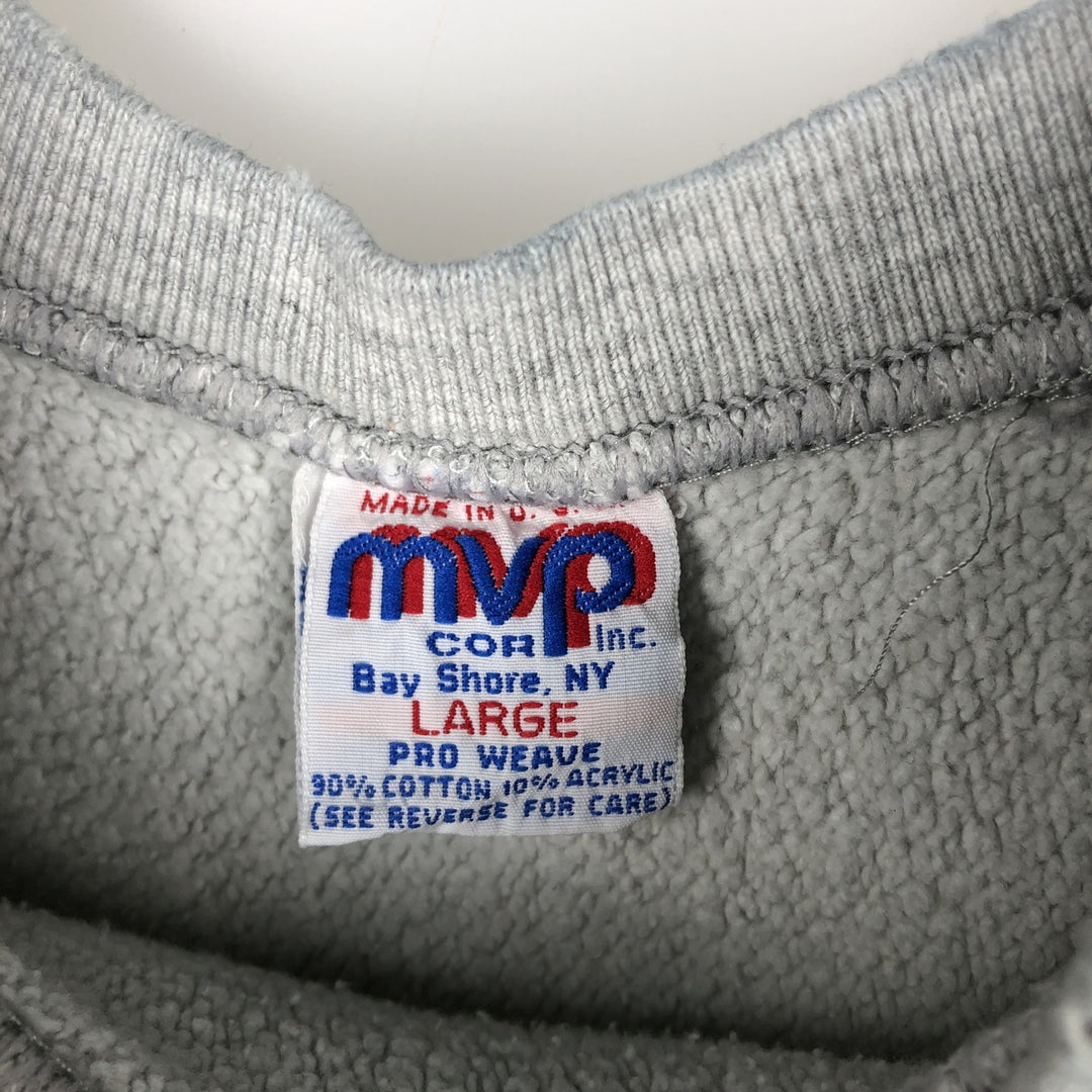 Vintage 90'S MVP college sweatshirt, made in the USA, size L, men's cotton gray type Vintage Second Hand
