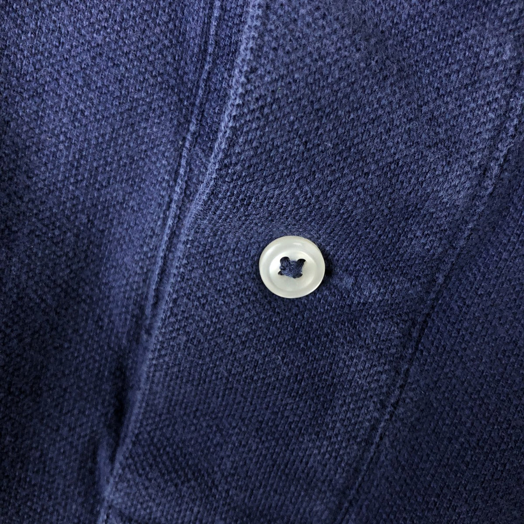 Ralph Lauren POLO RALPH LAUREN CUSTOM SLIM FIT short sleeve polo shirt, men's size L cotton navy blue type Vintage Second Hand