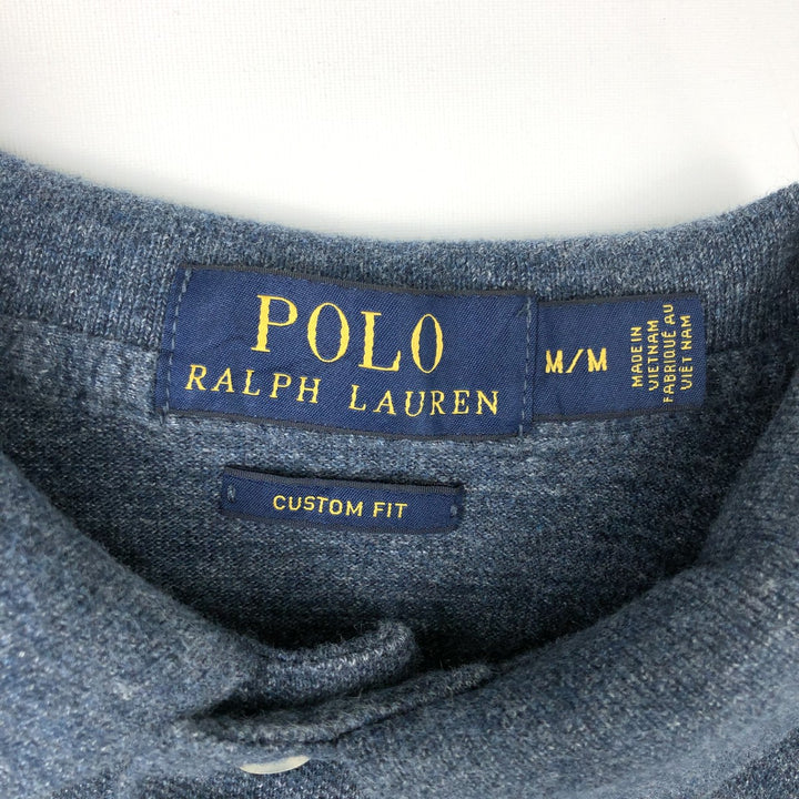 Ralph Lauren POLO RALPH LAUREN CUSTOM FIT short sleeve polo shirt men's M equivalent cotton navy blue type Vintage Second Hand