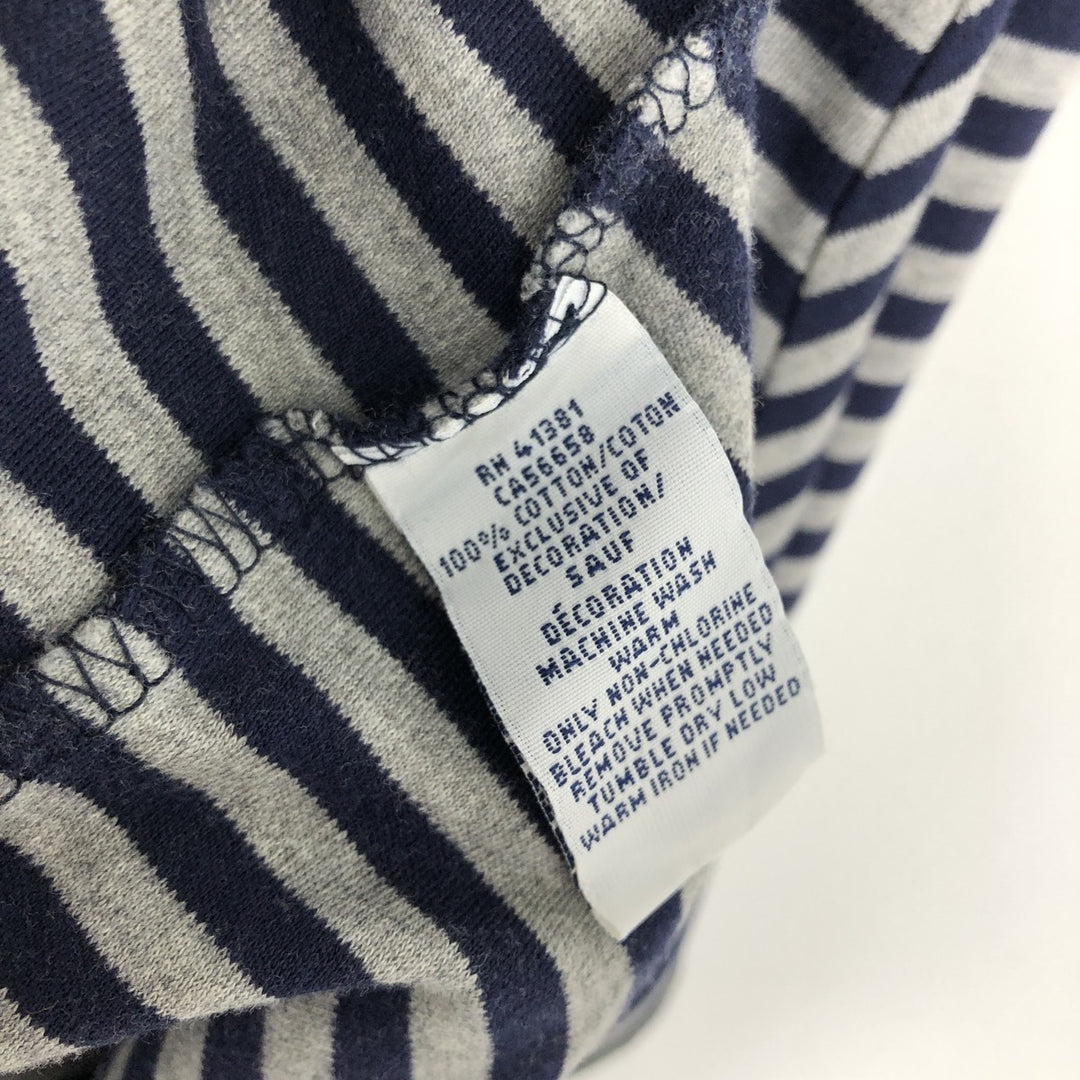 Ralph Lauren POLO RALPH LAUREN Short Sleeve Striped Polo Shirt Men's XL cotton gray type Vintage Second Hand
