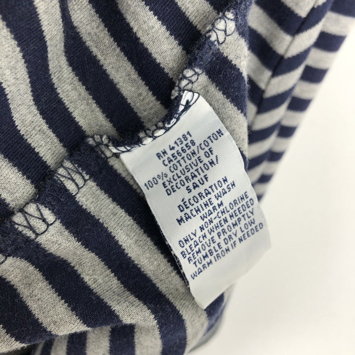 Ralph Lauren POLO RALPH LAUREN Short Sleeve Striped Polo Shirt Men's XL cotton gray type Vintage Second Hand