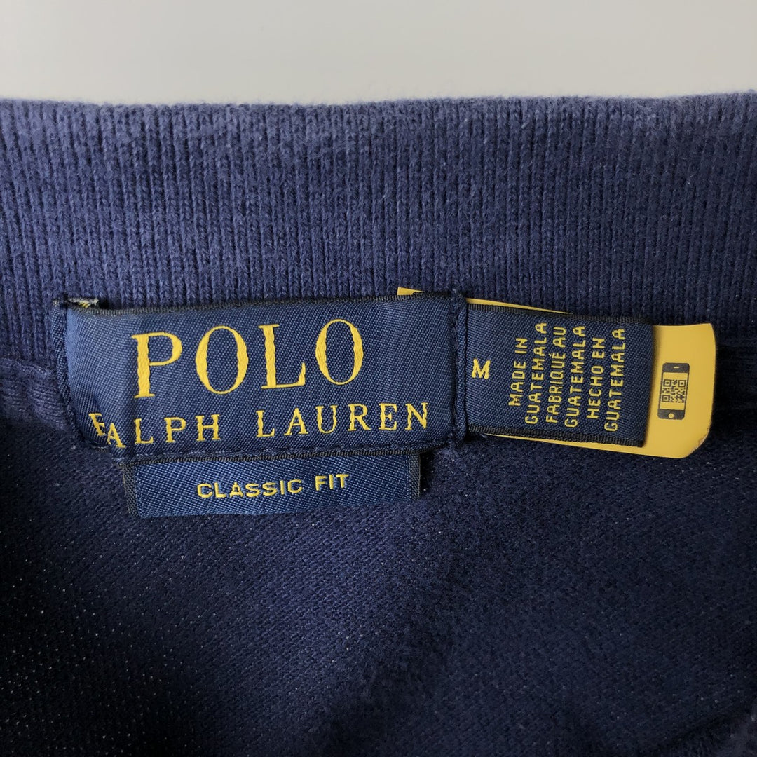 Ralph Lauren POLO RALPH LAUREN CLASSIC FIT short sleeve polo shirt, men's size M cotton purple type Vintage Second Hand
