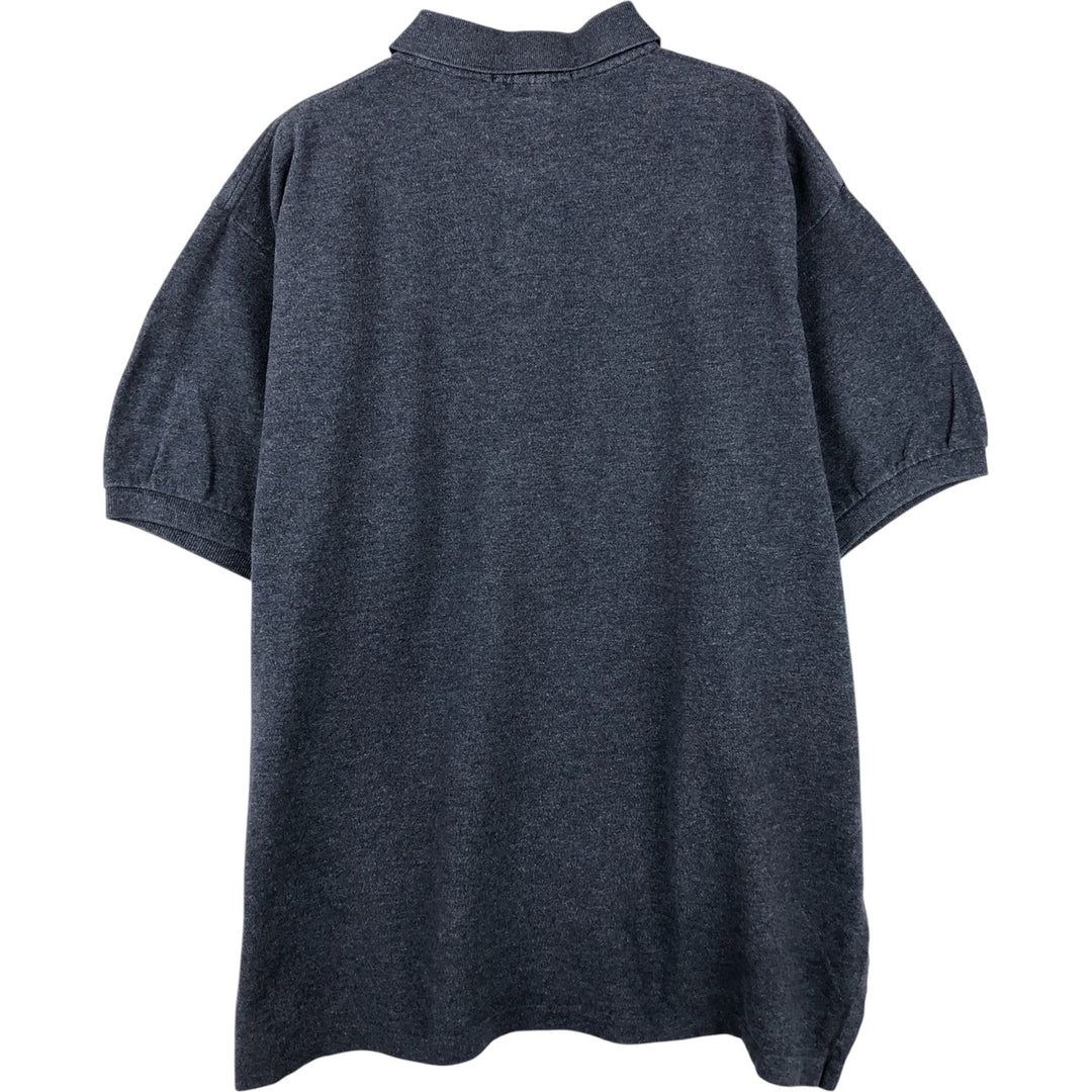 Ralph Lauren POLO by Ralph Lauren short sleeve polo shirt, men's XL size cotton Charcoal Vintage Second Hand