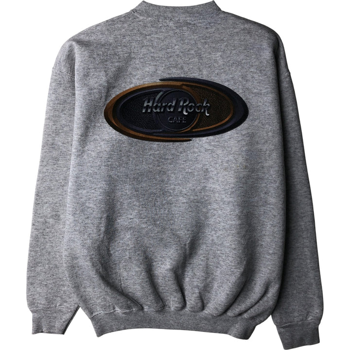 90'S HARD ROCK CAFE Advertising Sweatshirt, Men's M Size, Vintage cotton gray type Vintage Second Hand