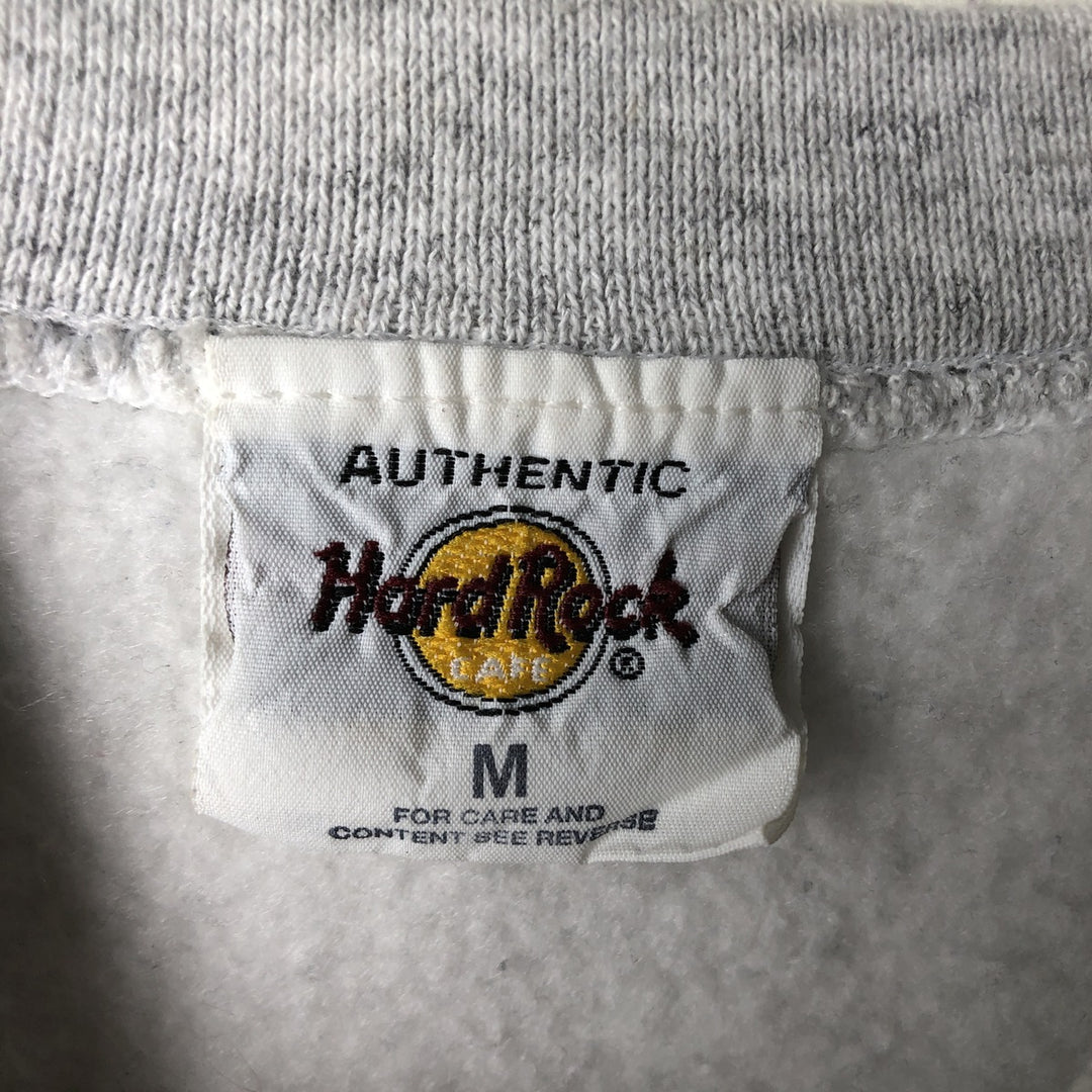 90'S HARD ROCK CAFE Advertising Sweatshirt, Men's M Size, Vintage cotton gray type Vintage Second Hand