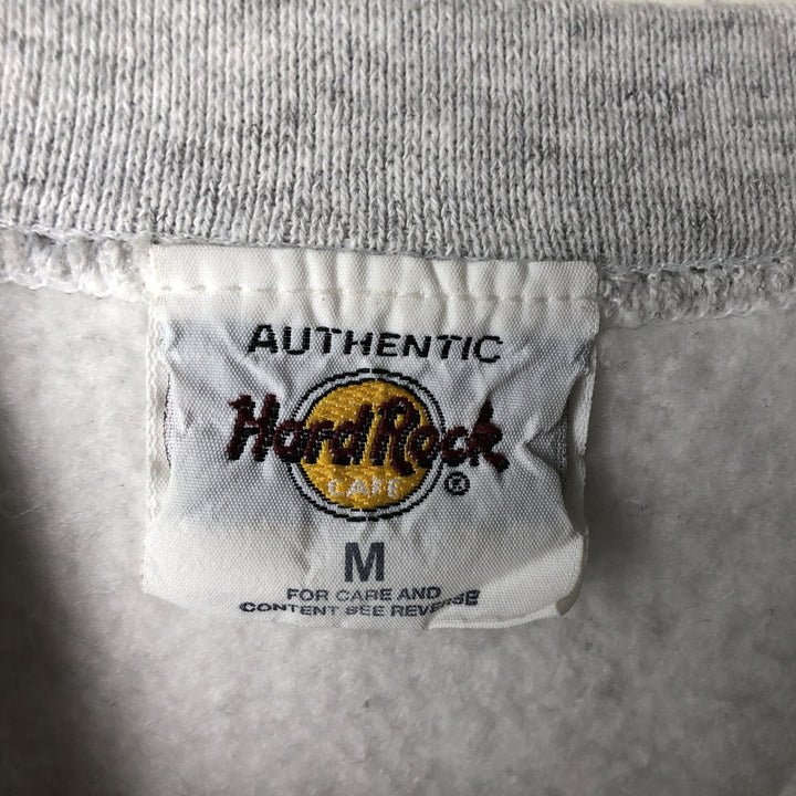 90'S HARD ROCK CAFE Advertising Sweatshirt, Men's M Size, Vintage cotton gray type Vintage Second Hand